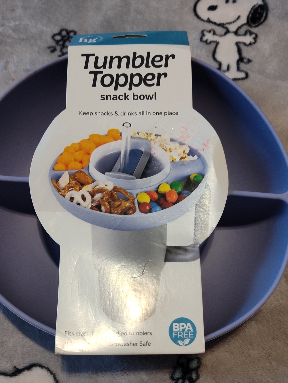 Tumbler Topper Snack Bowl - Lavender by